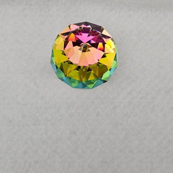 Swarovski Vitrail Medium Rainbow Prism Spere Crystal Round Retired Paperweight - Picture 9 of 11